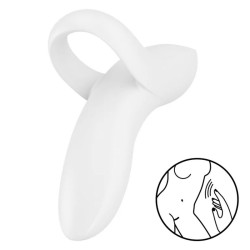 SATISFYER - WIBRATOR PALCOWY BOLD LOVER BIALY