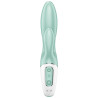 SATISFYER - AIR PUMP BUNNY 5+ VIBRADOR RABBIT INFLABLE APP VERDE