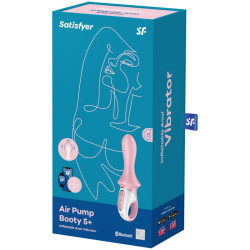 SATISFYER - AIR PUMP BOOTY 5+ DMUJACY WIBRATOR ANALNY ROZOWY