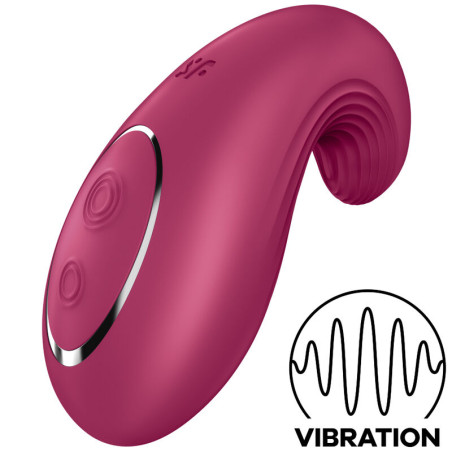SATISFYER - WIBRATOR NAKLADANY DO DIPPING DELIGHT CZERWONY