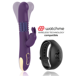 TREASURE - KROLIK BASTIAN W GORE I W DOL, ROTATOR I WIBRATOR KOMPATYBILNY Z TECHNOLOGIA BEZPRZEWODOWA WATCHME