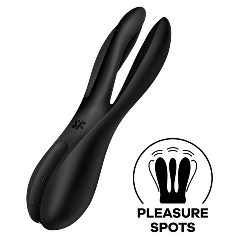 SATISFYER - TRÓJKA 2 WIBRATOR CZARNY