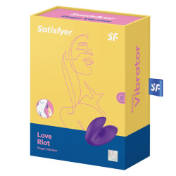 SATISFYER - WIBRATOR PALCOWY LOVE RIOT FIOLETOWY