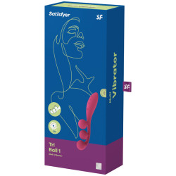 SATISFYER - TRI BALL 1 MULTI WIBRATOR CZERWONY