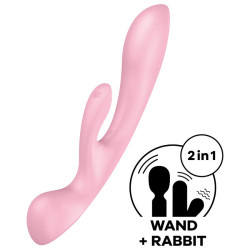 SATISFYER - POTROJNY OH HYBRYDOWY ROZ WIBRUJACY