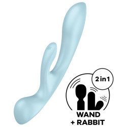 SATISFYER - POTROJNY OH HYBRYDOWY WIBRACJA NIEBIESKI