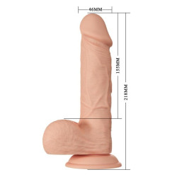 BAILE - PIEKNE SPOTKANIE BAHAMUT ELASTYCZNY REALISTYCZNY DILDO 21,8 CM NATURALNY