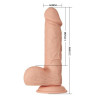 BAILE - PIEKNE SPOTKANIE BAHAMUT ELASTYCZNY REALISTYCZNY DILDO 21,8 CM NATURALNY