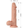 BAILE - PIEKNE SPOTKANIE BURAQ ELASTYCZNY REALISTYCZNY DILDO 24 CM NATURALNY