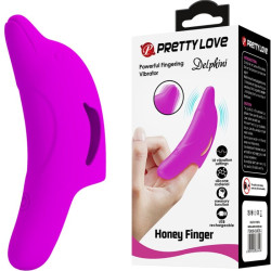 PRETTY LOVE - DELPHINI MOCNY FIOLETOWY STYMULATOR PALCOW