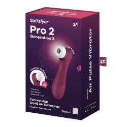 SATISFYER - PRO 2 GENERACION 3 WINO RED BLUETOOTH I APLIKACJA