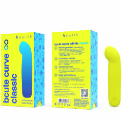 B SWISH - BCUTE CURVE INFINITE KLASYCZNY WIBRATOR SILIKONOWY DO LADOWANIA ZOLTY