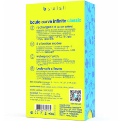 B SWISH - BCUTE CURVE INFINITE KLASYCZNY WIBRATOR SILIKONOWY DO LADOWANIA ZOLTY