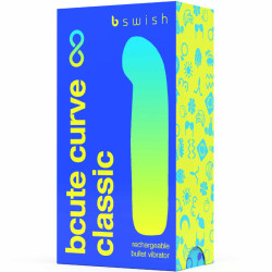 B SWISH - BCUTE CURVE INFINITE KLASYCZNY WIBRATOR LADOWANY NIEBIESKI SILIKON
