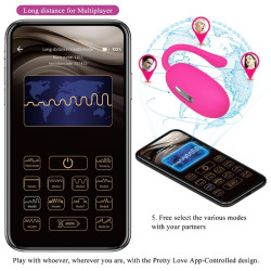 PRETTY LOVE - DOREEN WIBRACYJNE JAJKO AKUMULATOROWE MAGENTA PILOT ZDALNEGO STEROWANIA