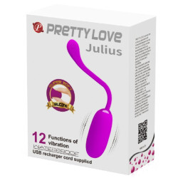 PRETTY LOVE - JULIUS WODOODPORNE AKUMULATOROWE JAJECZKO WIBRUJACE FIOLETOWE