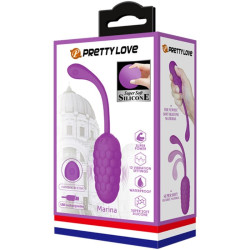 PRETTY LOVE - JAJECZKO WIBRUJACE O FIOLETOWEJ, MORSKIEJ TEKSTURZE DO LADOWANIA