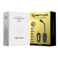 PRETTY LOVE - DOREEN LUKSUSOWY AKUMULATOROWY WIBRACYJNY JAJO CZARNY PILOT ZDALNEGO STEROWANIA