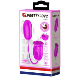 PRETTY LOVE - WIBRATOR LADOWANY DAISY DUAL EGG FIOLETOWY