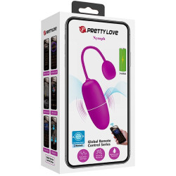 PRETTY LOVE - NIMFA JAJECZKO WIBRUJACE STEROWANE FIOLETOWEJ APLIKACJI