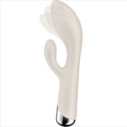 SATISFYER - SPINNING RABBIT 1 CLITORIS ET STIMULATION DU POINT G BEIGE