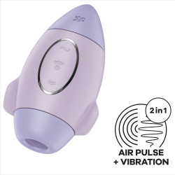 SATISFYER - MISSION CONTROL LILIOWY MALY WIBRATOR Z PODWOJNYM IMPULSEM