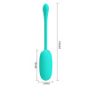 PRETTY LOVE - JULIUS WODOODPORNE AKUMULATOROWE JAJKO WIBRACYJNE AQUA GREEN
