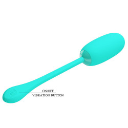 PRETTY LOVE - JULIUS WODOODPORNE AKUMULATOROWE JAJKO WIBRACYJNE AQUA GREEN