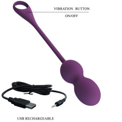 PRETTY LOVE - PILOT ZDALNEGO STEROWANIA APLIKACJA ELVIRA KEGEL BALLS FIOLETOWY