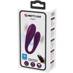 PRETTY LOVE - AUGUST ZDALNY GLOBALNY WIBRATOR PODWÓJNEJ PRZYJEMNOSCI