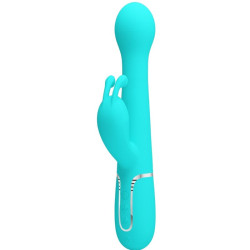 PRETTY LOVE - DEJON RABBIT WIBRATOR 3 W 1 WIELOFUNKCYJNY AQUA GREEN