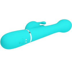 PRETTY LOVE - DEJON RABBIT WIBRATOR 3 W 1 WIELOFUNKCYJNY AQUA GREEN