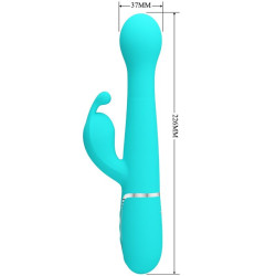 PRETTY LOVE - DEJON RABBIT WIBRATOR 3 W 1 WIELOFUNKCYJNY AQUA GREEN