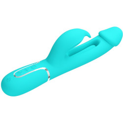 PRETTY LOVE - DEJON RABBIT WIBRATOR 3 W 1 WIELOFUNKCYJNY AQUA GREEN