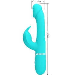 PRETTY LOVE - DEJON RABBIT WIBRATOR 3 W 1 WIELOFUNKCYJNY AQUA GREEN