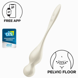 SATISFYER - LOVE PTAKI WIBRACYJNE KULE KEGELOWE BIALY