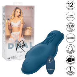CALEXOTICS - RIDER MASSAGER PODWÓJNY SILNIK PILOT ZDALNEGO STEROWANIA NIEBIESKI