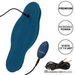CALEXOTICS - RIDER MASSAGER PODWÓJNY SILNIK PILOT ZDALNEGO STEROWANIA NIEBIESKI