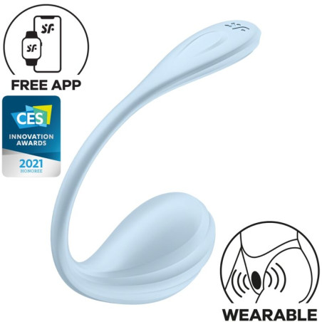 SATISFYER - GLADKI PLATEK STYMULATOR PUNKTU G SKY BLUE BEZPLATNA APLIKACJA