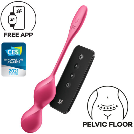 SATISFYER - LOVE BIRDS 2 WIBRACYJNE KULE KEGLA + DARMOWA APLIKACJA