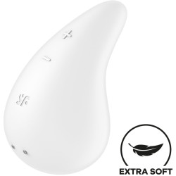 SATISFYER - WIBRATOR KROPLI ROSY NAKLADANY BIALY
