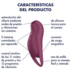 SATISFYER - POCKET PRO 1 STYMULATOR LECHTACZKI GRANAT