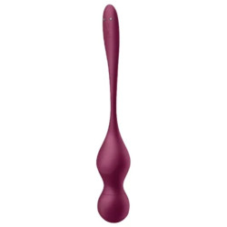 SATISFYER - LOVE BIRDS VARY WIBRUJACE KULKI BEZPLATNA APLIKACJA WINE RED