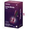 SATISFYER - LOVE BIRDS VARY WIBRUJACE KULKI BEZPLATNA APLIKACJA WINE RED