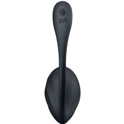 SATISFYER - RIBBED PETAL ZDALNE STEROWANIE STYMULATOREM PUNKTU G CZARNA DARMOWA APLIKACJA
