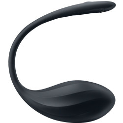 SATISFYER - RIBBED PETAL ZDALNE STEROWANIE STYMULATOREM PUNKTU G CZARNA DARMOWA APLIKACJA