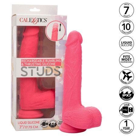 CALEXOTICS - STUDS REALISTYCZNY WIBRATOR 10 WIBRACJI RÓZOWY