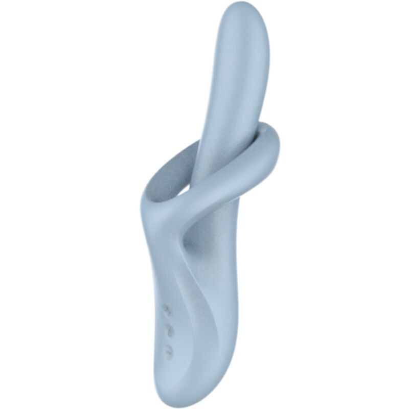 SATISFYER - HEAT FLEX 4 WIBRATOR Z EFEKTAMI CIEPŁA 12 WIBRACJI NIEBIESKI