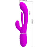 PRETTY LOVE - SHANIA TRIPLE RABBIT WIBRATOR WIELOFUNKCYJNY RÓŻOWY