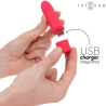 INTENSE - SYMONE  USB WIBRACYJNA KULA 8 WIBRACJI CZERWONA 10 X 2,2 CM